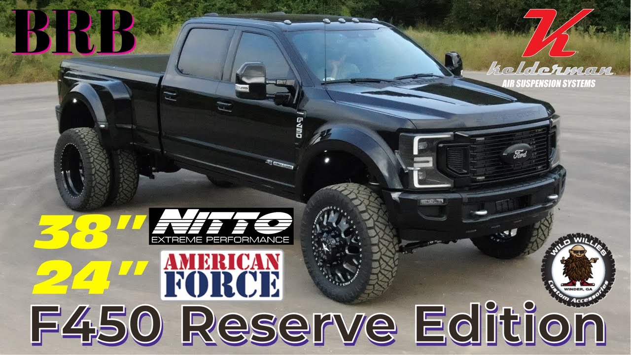 INCREDIBLE Ford F450 PLATINUM Reserve Edition Kelderman Air Ride 2021 Super Duty on 38s & 24s