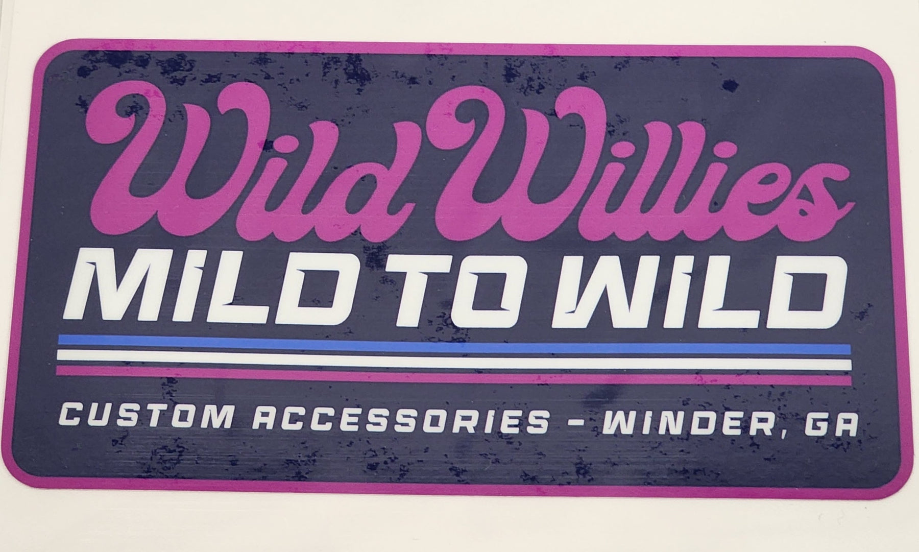 Wild Willies Mild To Wild-Rectangle Decal