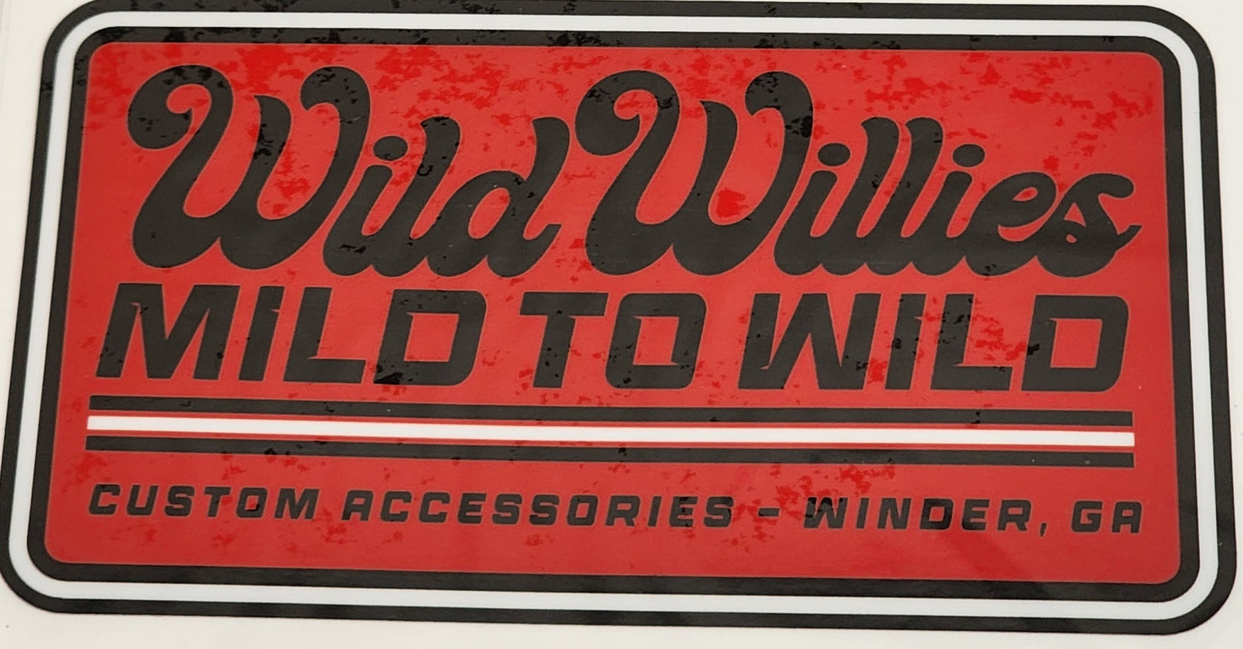 Wild Willies Mild To Wild-Rectangle Decal