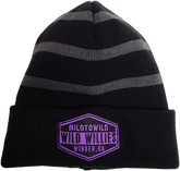 Wild Willies Black/Grey Stripe Beanie- Mild To Wild