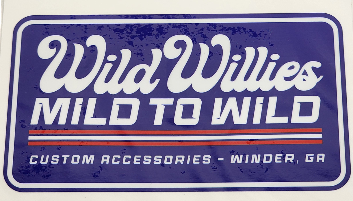 Wild Willies Mild To Wild-Rectangle Decal