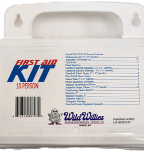 Wild Willies First Aid Kit- 10 person