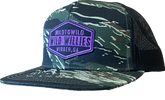 Wild Willies Camo Flat Brim Purple Shield Trucker Hat