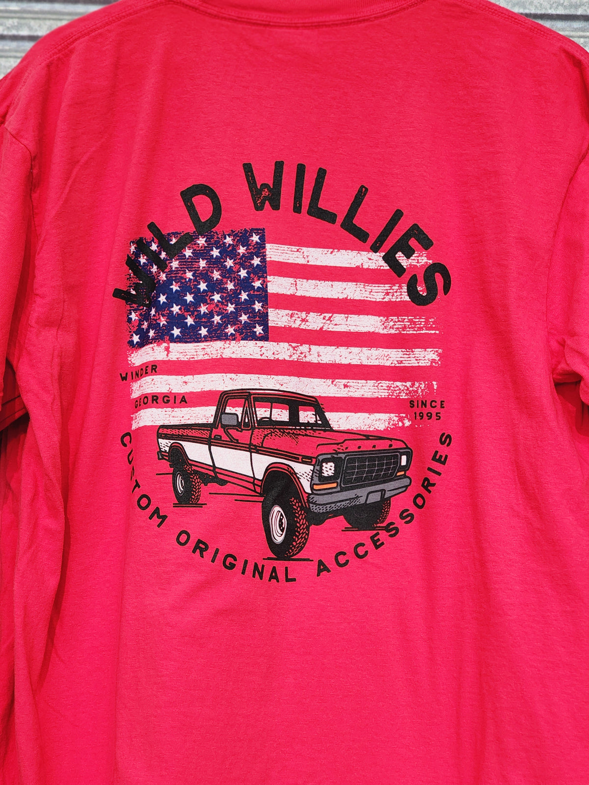 Wild Willies Flag Tees- Comfort Colors Brand