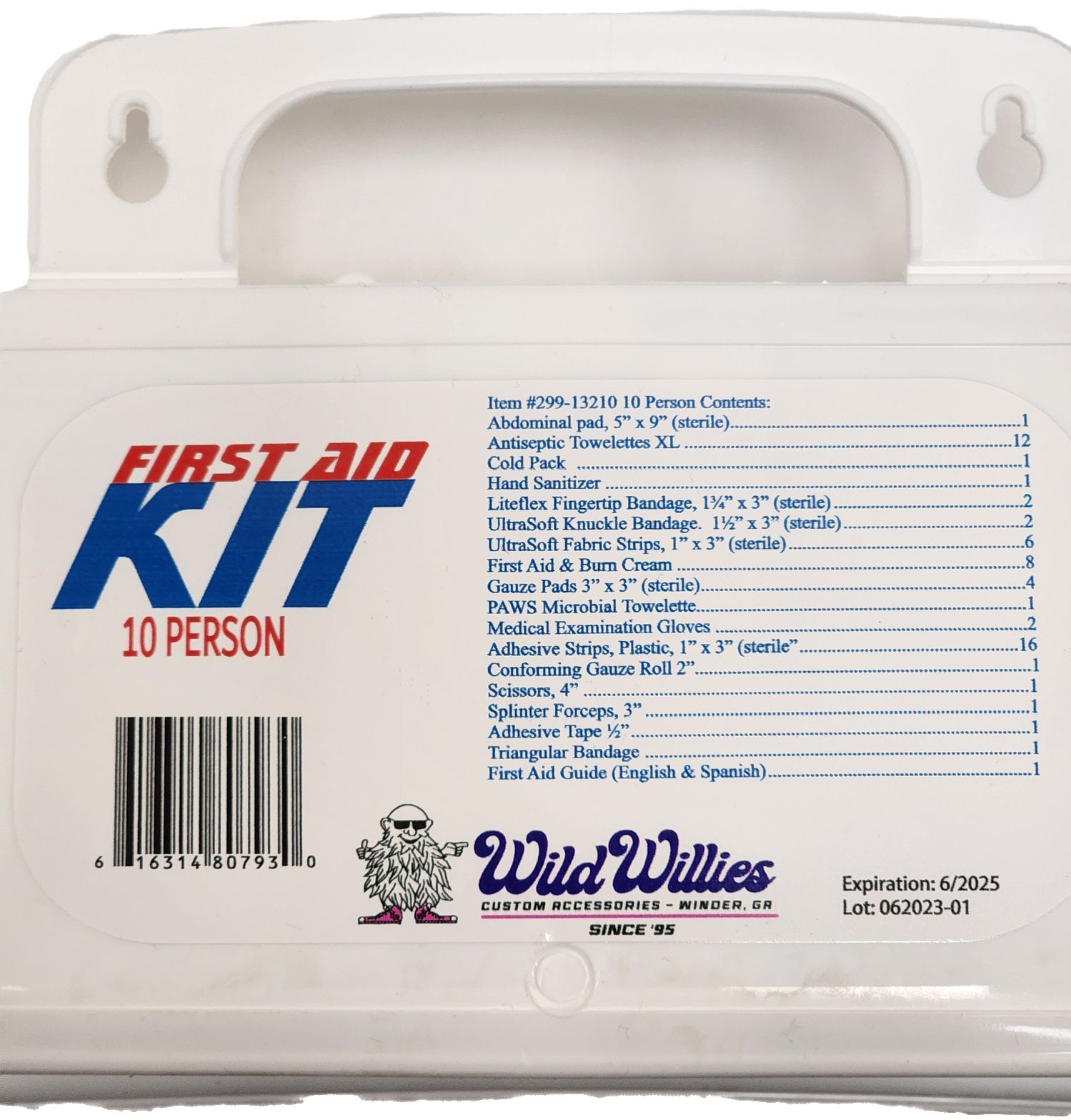 Wild Willies First Aid Kit- 10 person