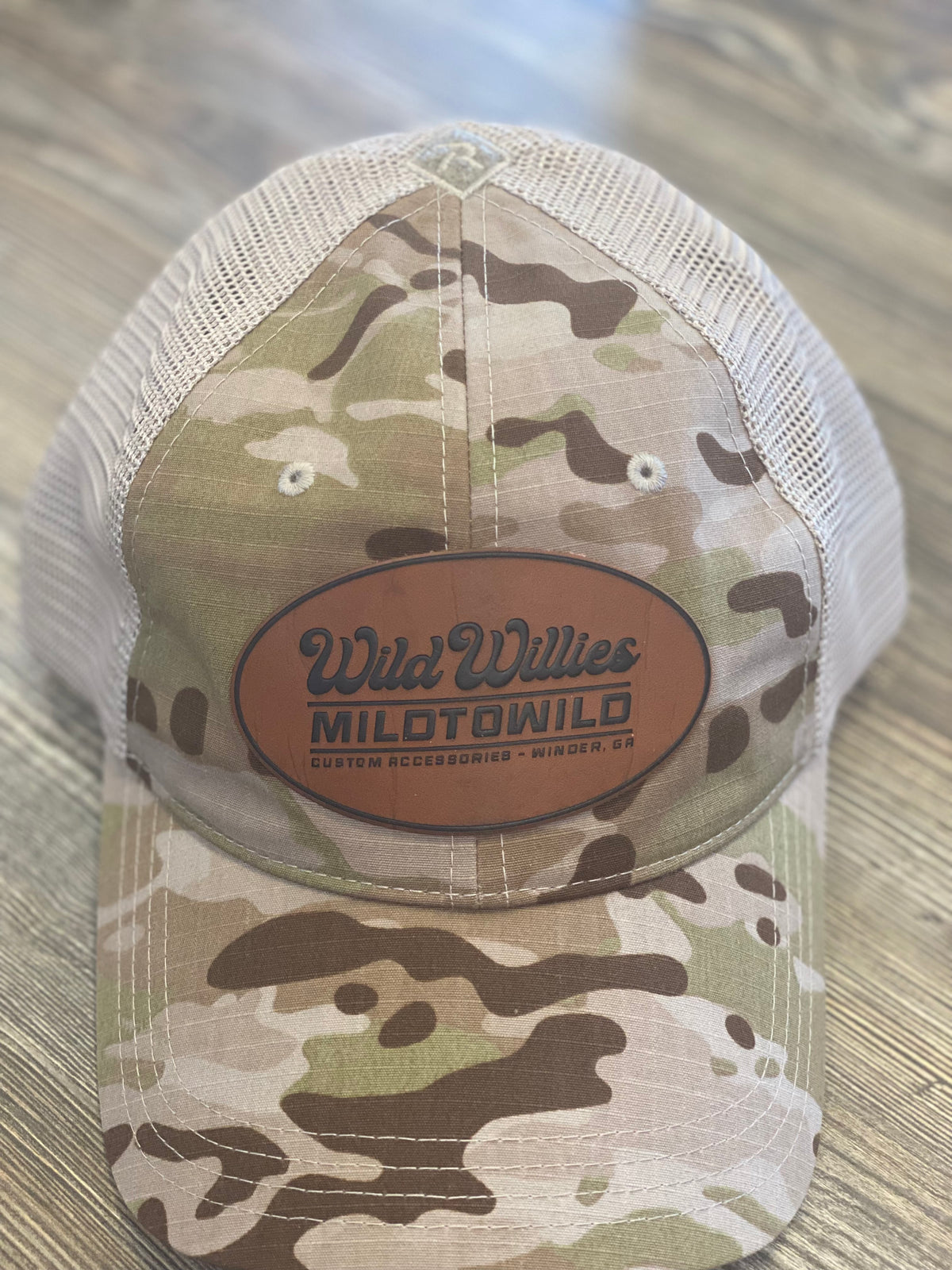 Multi Cam Leather Patch Hat Assortment