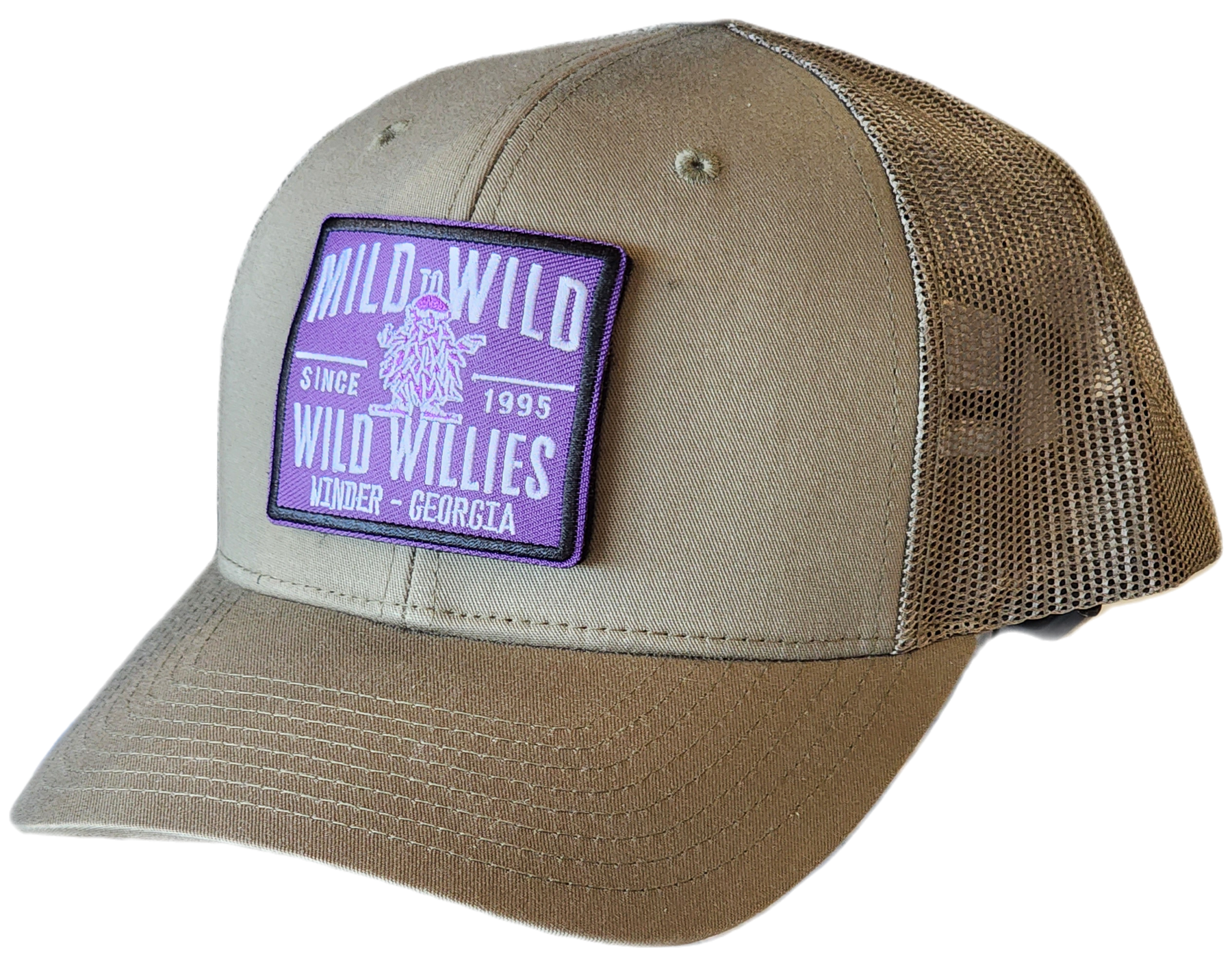 Willies Mild to Wild Purple Velcro Patch Hat